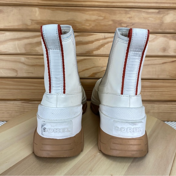 Sorel BREX Womens 10 US NL4303-120 Cream Round Toe Pull-On Ankle Chelsea Boot WP - Picture 4 of 13